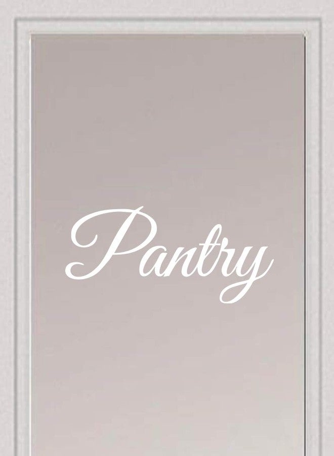 Rockmount Electronics - Pantry - UV Resistant, Waterproof, Durable - Peel & Stick Wall Door Decor Decal Sticker Quote Vinyl Mural Art Script Vinyl Lettering - 9.5" x 3.25", White - Image 1