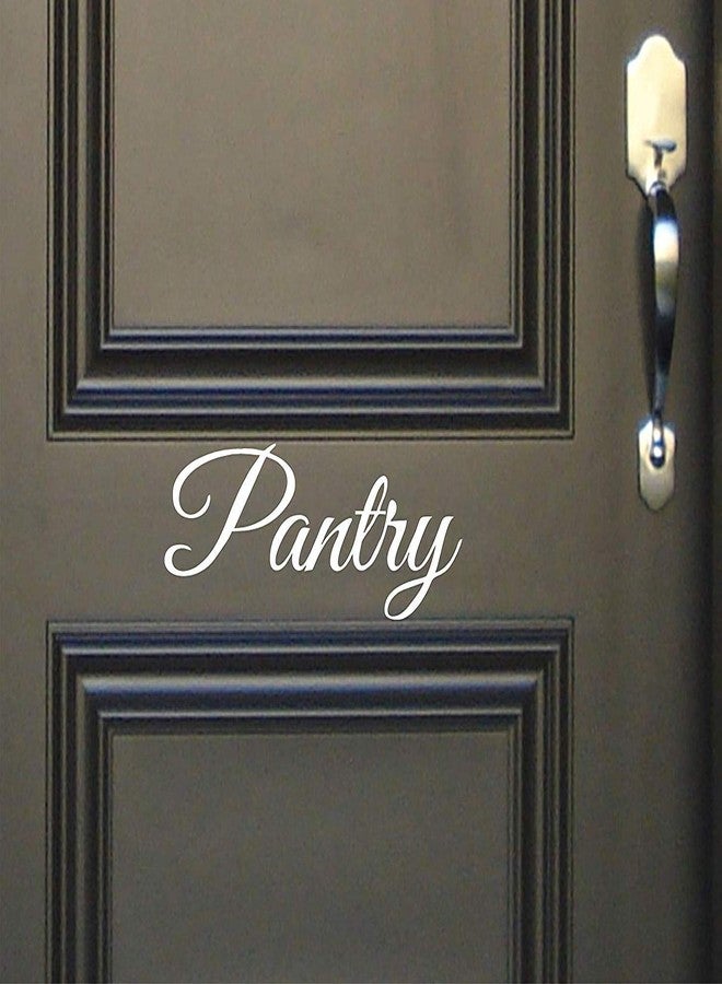 Rockmount Electronics - Pantry - UV Resistant, Waterproof, Durable - Peel & Stick Wall Door Decor Decal Sticker Quote Vinyl Mural Art Script Vinyl Lettering - 9.5" x 3.25", White - Image 3