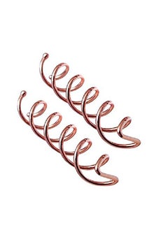 Luzen 10 Pieces Simple Styles Spiral Hair Pin Screw Hair Pin (Rose Gold)  - Image 2