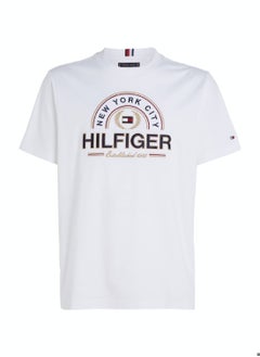 TOMMY HILFIGER Men's Icon Hilfiger T-Shirt - Cotton, White  - Image 2