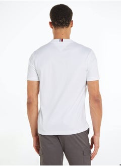 TOMMY HILFIGER Men's Icon Hilfiger T-Shirt - Cotton, White  - Image 3