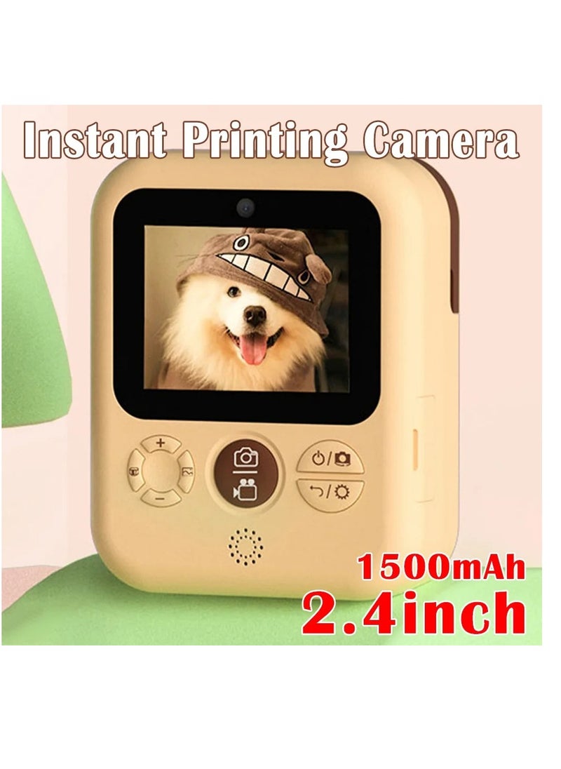 Generic Dual Lens Instant Print Camera HD Video Recording Birthday Gift Boys And Girls 2.4" IPS Screen 1500mAh  - Image 1