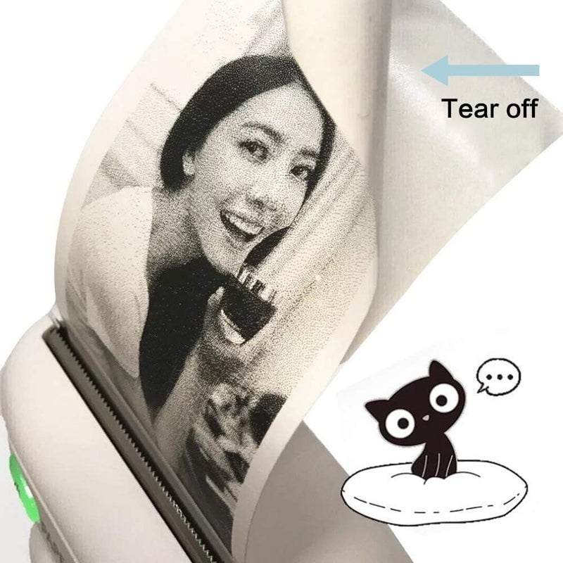 جيه زد اس ورق حراري مع لفة ورق لاصقة ذاتية اللصق قابلة للطباعة مباشرة 57 × 30 مم لطابعة الصور الصغيرة Peripage A6 Pocket Paperang P1 / P2 ، 8 لفات مع حقيبة تخزين الطابعة - Image 4