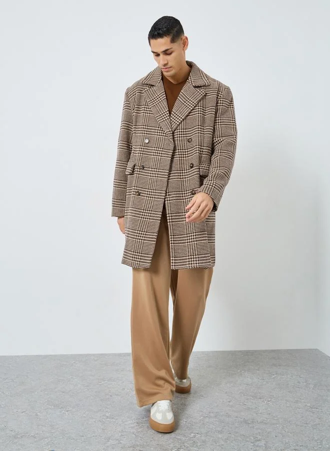 Styli Styli Men Oversized Double-Breasted Wool Like Coat