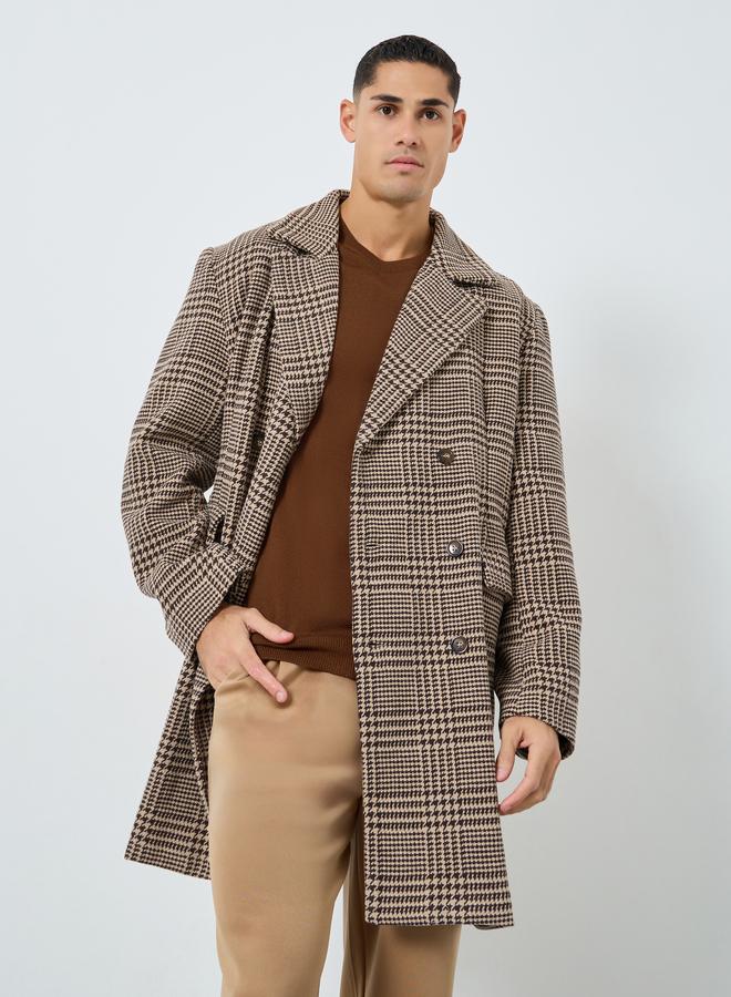 ستايلي معطف واسع بمظهر الصوف مع صفين أزرار - Image 3