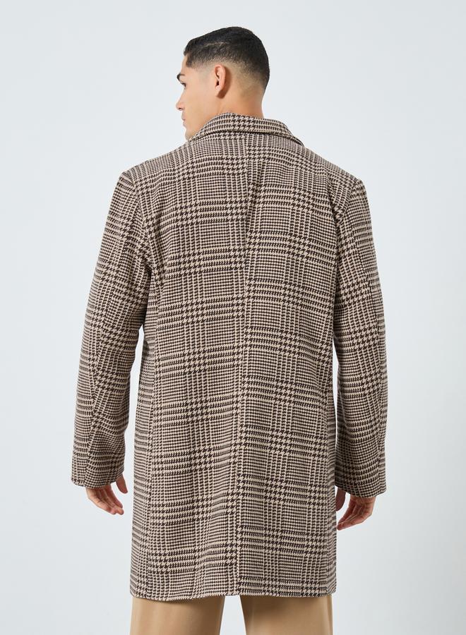 ستايلي معطف واسع بمظهر الصوف مع صفين أزرار - Image 5