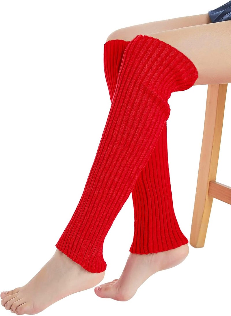 Sarfel Leg Warmers for Women 80s Ribbed Knit Leg Warmer Custume Womens Leg Warmers Sports Party Accessories - Image 3