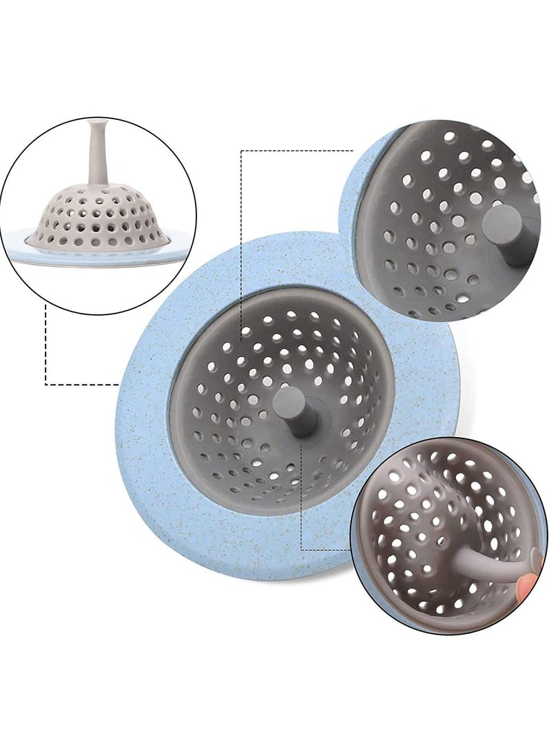 Sweet seven طقم مصفاة ومسدس حوض المطبخ - مصفاة تصريف سيليكون ومسدس لقبض جيد، تصميم واسع وكبير لحوض المطبخ، مصيدة شعر تصريف الدش، غطاء تصريف الحوض (4 قطع) - Image 5