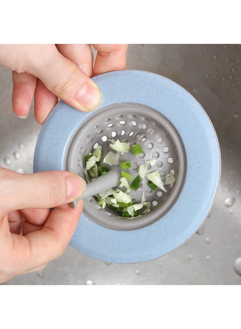 Sweet seven طقم مصفاة ومسدس حوض المطبخ - مصفاة تصريف سيليكون ومسدس لقبض جيد، تصميم واسع وكبير لحوض المطبخ، مصيدة شعر تصريف الدش، غطاء تصريف الحوض (4 قطع) - Image 3