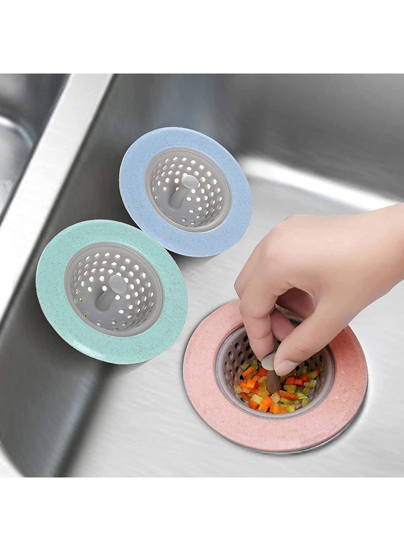 Sweet seven طقم مصفاة ومسدس حوض المطبخ - مصفاة تصريف سيليكون ومسدس لقبض جيد، تصميم واسع وكبير لحوض المطبخ، مصيدة شعر تصريف الدش، غطاء تصريف الحوض (4 قطع) - Image 4