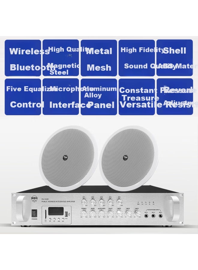 BBS Sc-6 Constant Voltage Ceiling Speaker, Recessed Ceiling Speaker For Background Music, Embedded Public Address System For Shopping Malls And Stores, 6.5-inch Coaxial - Image 4