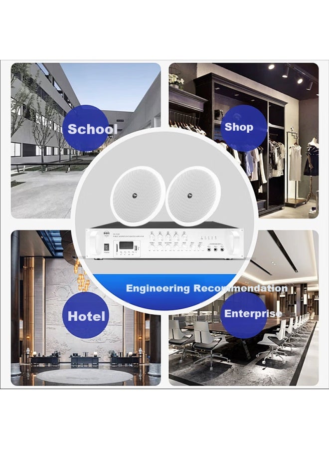 BBS Sc-6 Constant Voltage Ceiling Speaker, Recessed Ceiling Speaker For Background Music, Embedded Public Address System For Shopping Malls And Stores, 6.5-inch Coaxial - Image 2