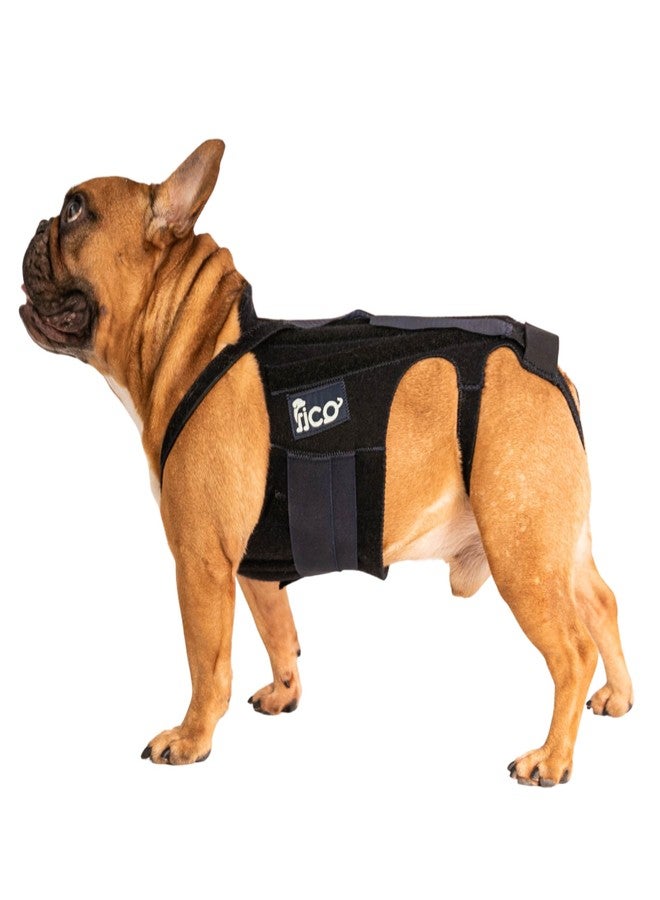 Fico Dog Back Brace - Adjustable Spine Support for IVDD, Arthritis & Post-Surgery Recovery - Lightweight, Durable & Vet Approved - 5 Sizes (XS-XL) (X Large) - Image 1