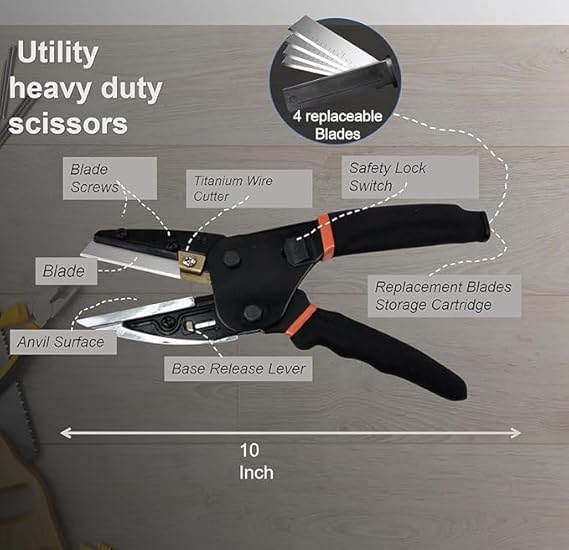 Vroxy أداة قطع الطاقة Vroxy كماشة أداة قطع ثقيلة 3 في 1 أداة قطع الطاقة متعددة الاستخدامات قاطع أسلاك كماشة 1 قطعة - Image 4