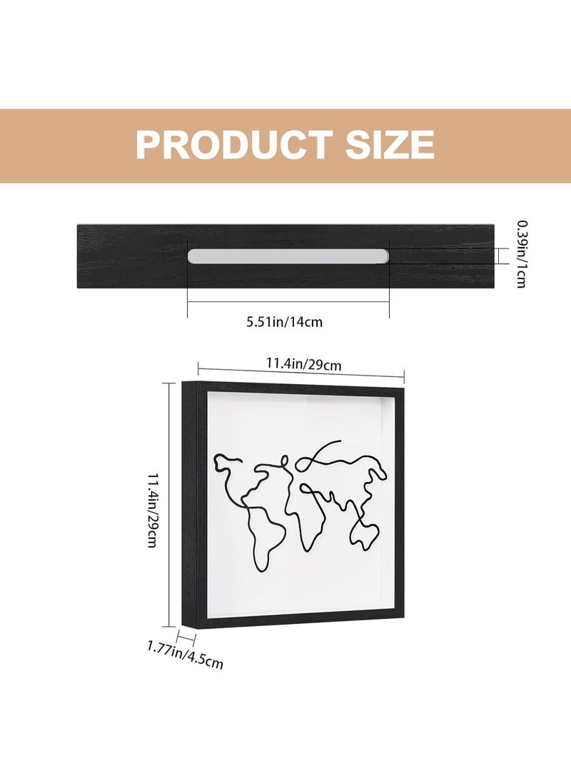 موثوقية التنبؤ صندوق أرشيف المغامرات للذكريات، صندوق سفر مقاس 29x29 سم مع فتحة، إطار سفر ”الحياة في صندوق“، صندوق سفر علوي لتخزين التذكارات، صندوق نقود لتمويل السفر (أسود) - Image 3