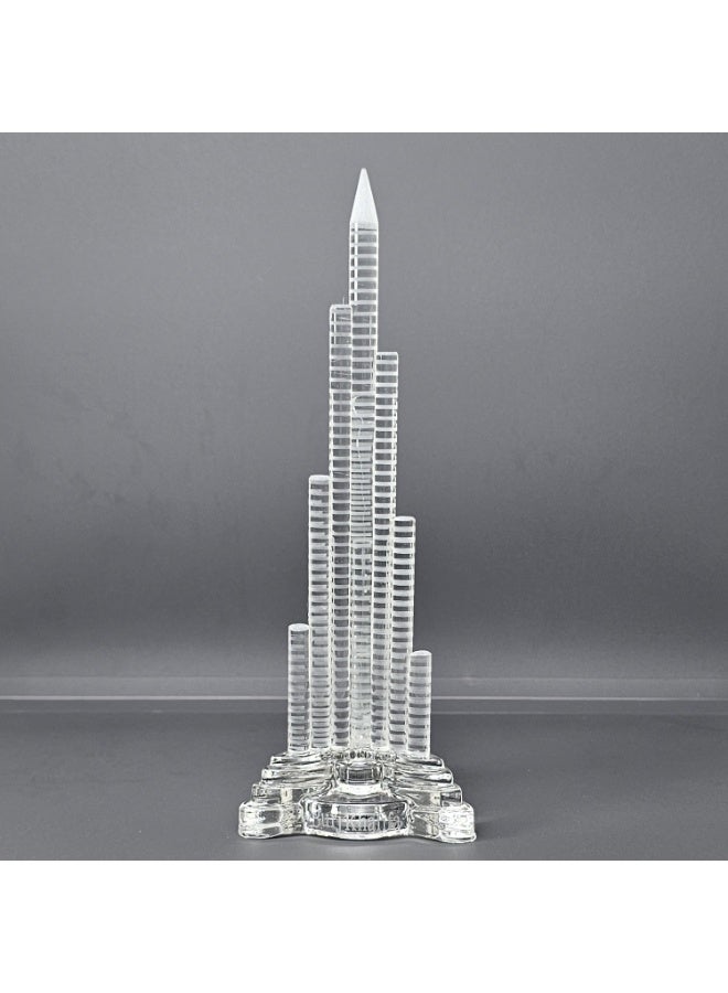 Souvenir Souq Crystal Glass Dubai Skyscrapers  Burj Khalifa  Decoration with color changing led light 20x8cm - Image 3
