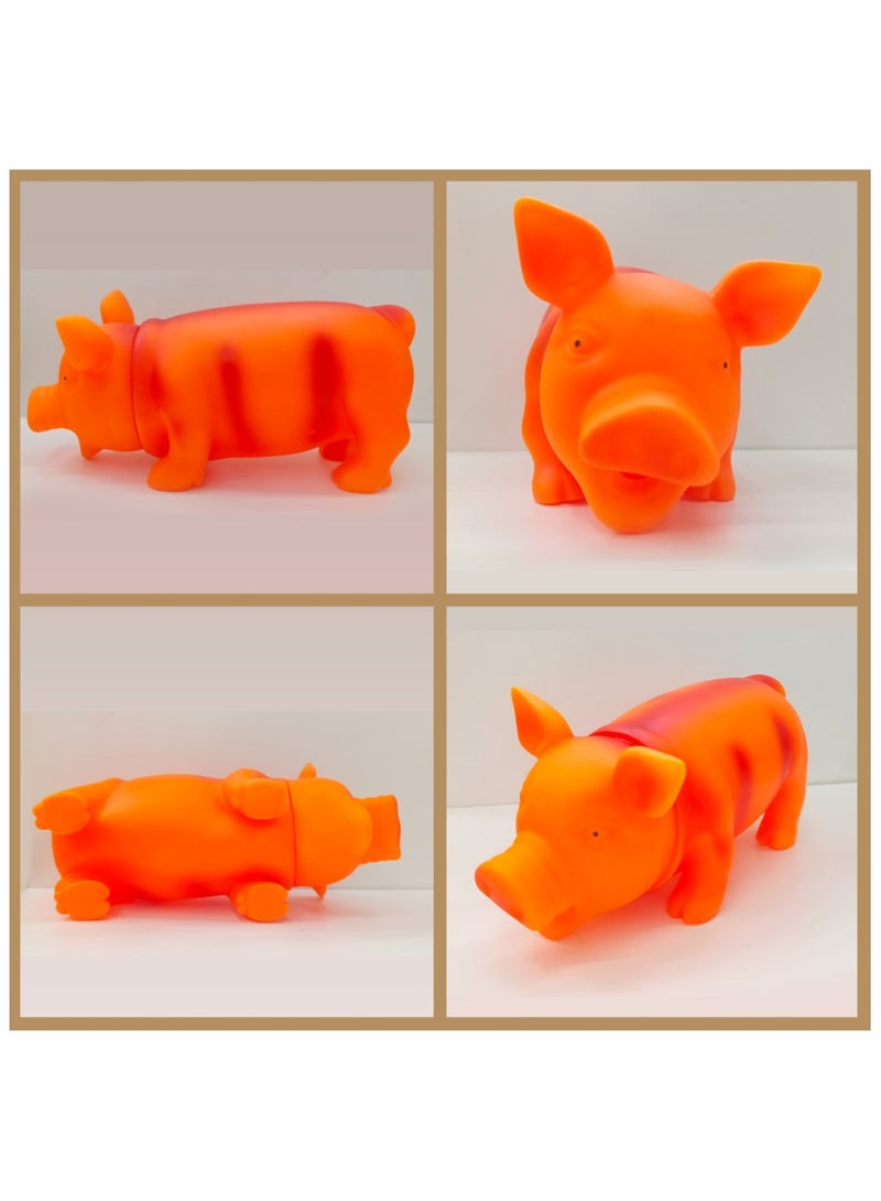 MIIXUER Squeaky Pig Dog Toys, Grunting Pig Dog Toy That Oinks, Interactive Squeak Funny Cute Dog Toy, Squeaky Dog Toys for Small to Large Dogs - 7.8x3.75 inch - Image 5