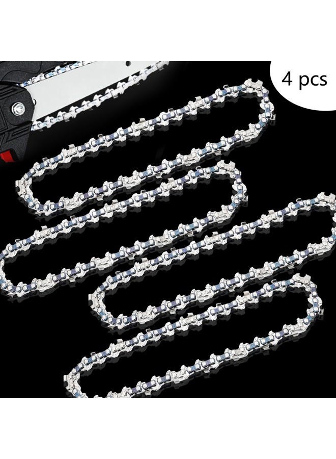 AccEncyc 6 Inch Mini Chainsaw Chain Replacement 4 PCS Chains for 6 Inch Bar-043" Gauge, 1/4" LP Pitch,Fits Seesii And All Brands Mini Chainsaw Battery Powered Chainsaw and Hand Held Chain Saw(37 Drive Links) - Image 3