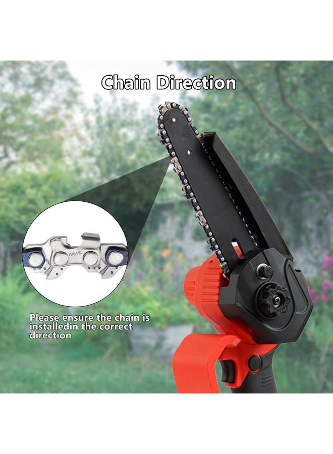 AccEncyc 6 Inch Mini Chainsaw Chain Replacement 4 PCS Chains for 6 Inch Bar-043" Gauge, 1/4" LP Pitch,Fits Seesii And All Brands Mini Chainsaw Battery Powered Chainsaw and Hand Held Chain Saw(37 Drive Links) - Image 5