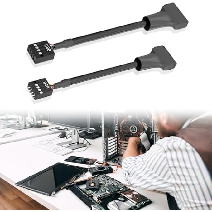 rayihni USB3.0 TO USB 2.0 CONVERSION CABLE 19/20PIN TO 9 PIN FOR MOTHERBOARDS HEADER CONNECTION - Image 2
