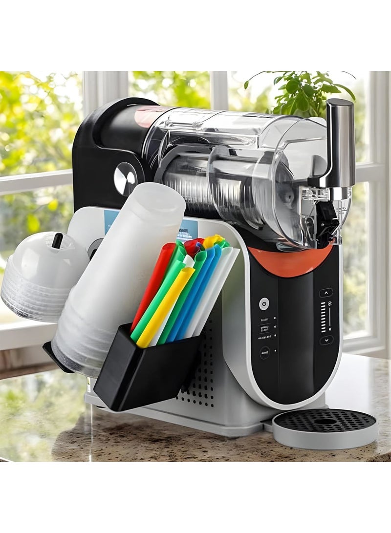 SYOSI Cup Organizer for Ninja Slushie Machine FS301 & FS300, 3-in-1 Side-Mounted Holder for Cups, Lids, and Straws, Space-Saving, Durable and Easy to Install, Ideal for Home, Office, and Commercial Use - Image 4