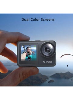 Akaso Brave 7 LE 4K30FPS 20MP WiFi Action Camera with Touch Screen EIS 2.0 Zoom Remote Control 131 Feet Underwater Camera with 2X 1350mAh Batteries Support External Microphone Vlog Camera  - Image 2