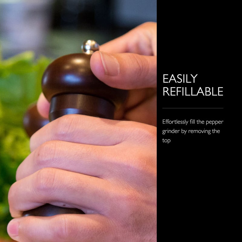 COLE & MASON Capstan Wood Pepper Grinder - Wooden Mill Includes Precision Mechanism, 6.5 inch - Image 5