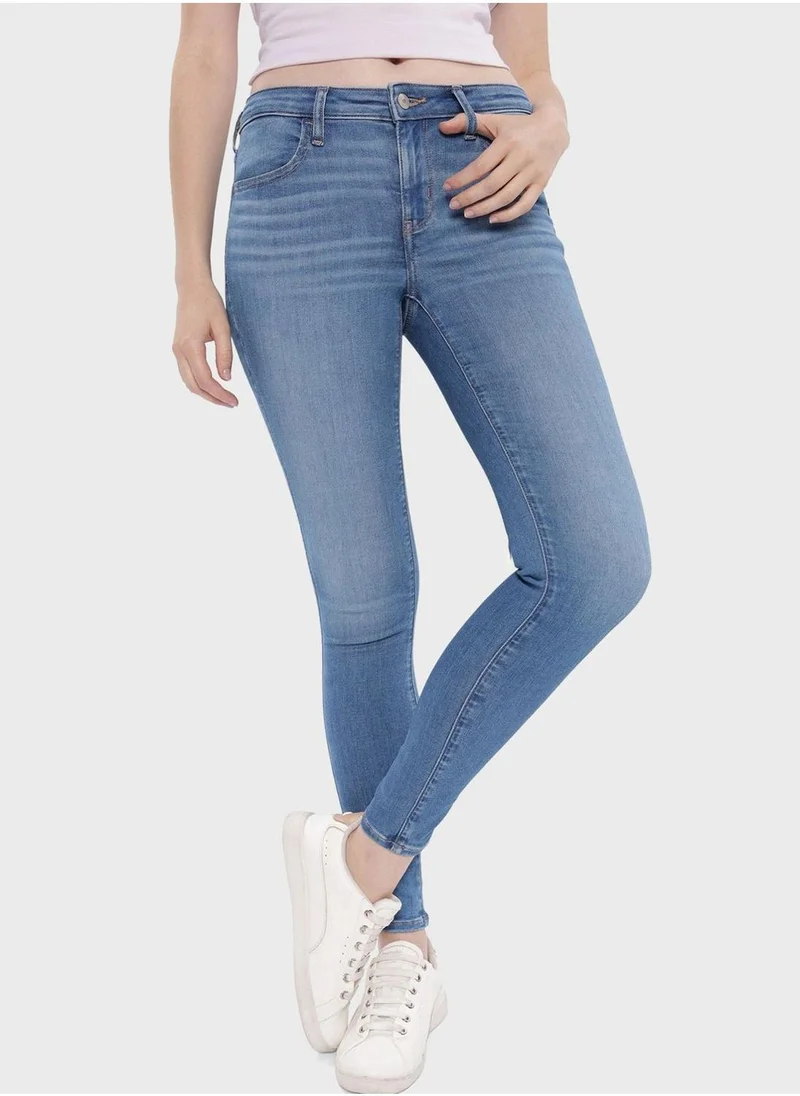 American Eagle High Waist Distressed Jeggings