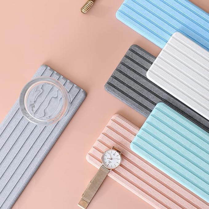 Bitrexup أكواب امتصاص الماء من دياتوميت بيتريكس، حامل صابون من دياتوميت، طبق صابون، حجر امتصاص الماء يستخدم لصابون اليدين والأكواب وزجاجات المشروبات والنباتات وزجاجات التجميل (كبير، 1) - Image 4