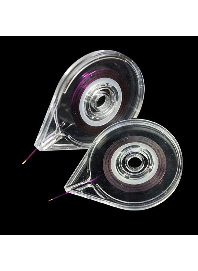 Luzen 12Pcs Empty Nail Art Striping Tape Line Case Tools Sticker Box Holder Nail Art Tape Roller Dispenser For Easy Use Diy Sticker Nail Design Manicure Tool Clear - Image 4