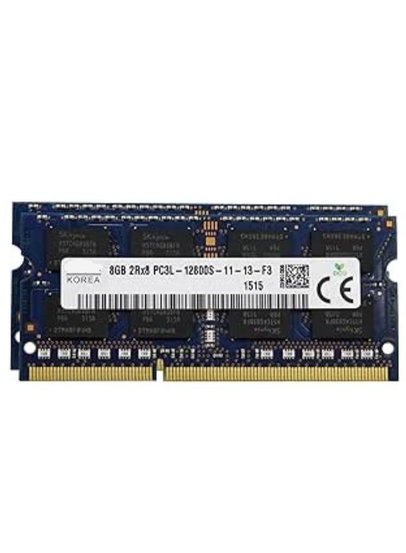 16GB DDR3L Laptop RAM (2x8GB) – PC3L-12800, 1600MHz, 2Rx8, CL11, 1.35V SO-DIMM – Compatible with Dell Alienware, Inspiron, Latitude, OptiPlex, Precision, Vostro 