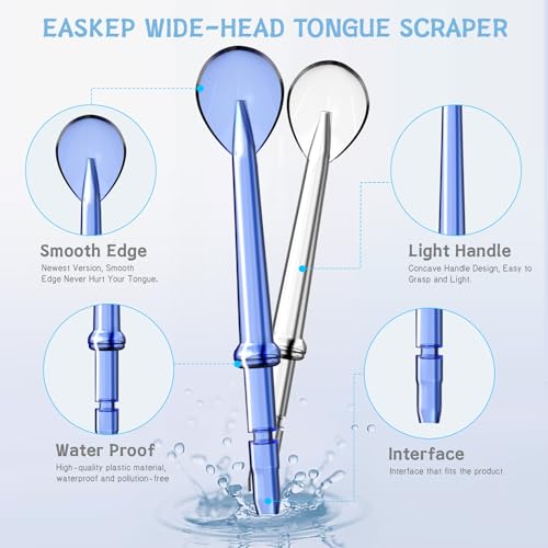 BOEEA Tongue Scraper Attachment Replacement Compatible with Waterpik Water Flosser, BOEEA Tongue Cleaner Tip for Waterpik Flosser, Oral irrigator Tongue Cleaner Tips, 3 PCS - Image 4