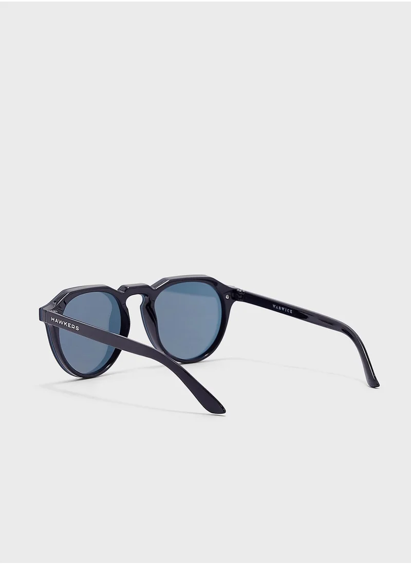 HAWKERS Rose Gold Warwick Venm Hybrid Wayfarer Sunglasses