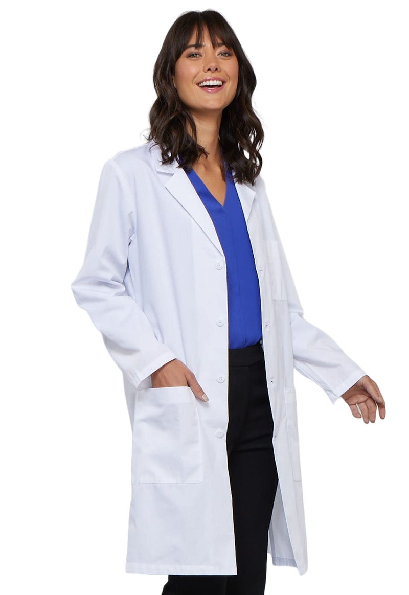 Cherokee 40 Inch Unisex Lab Coat, White, X-Large - Image 2