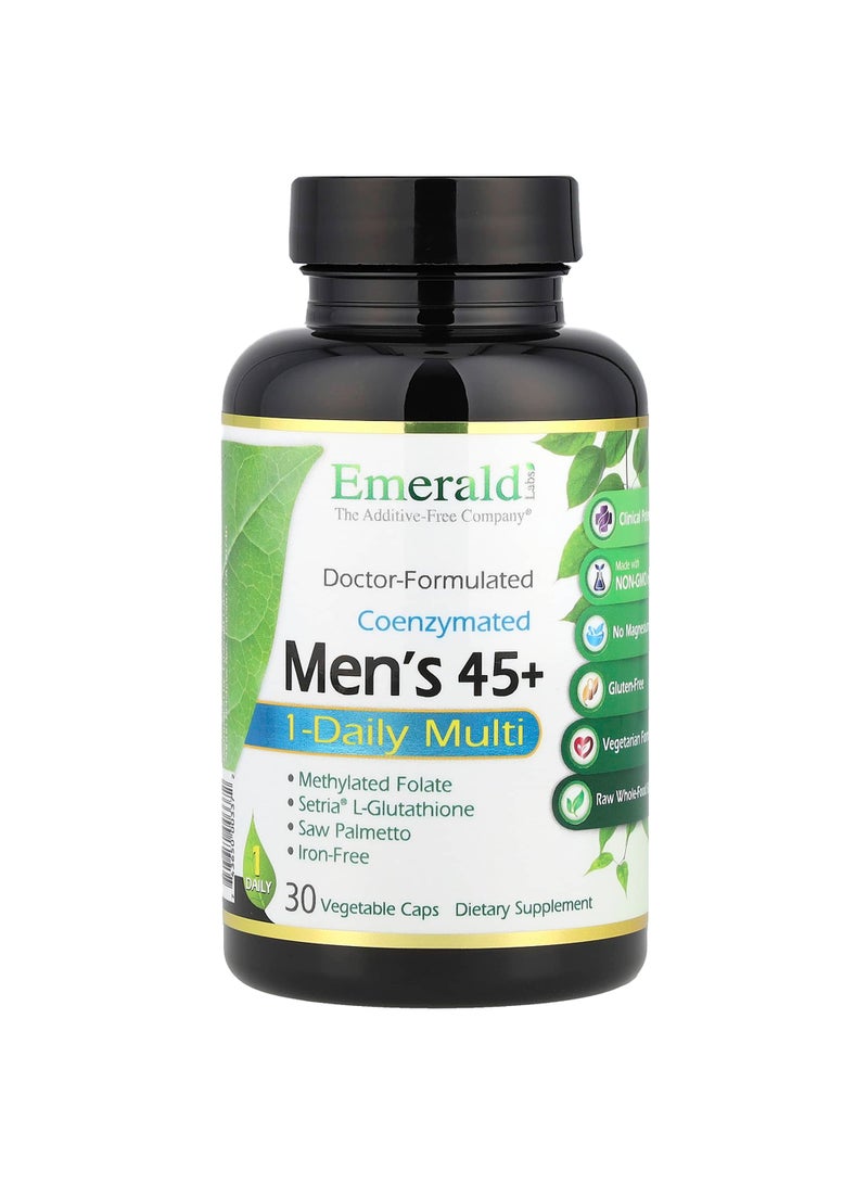 Emerald Laboratories Coenzymated Men's 45+ 1-Daily Multi, 30 Vegetable Caps