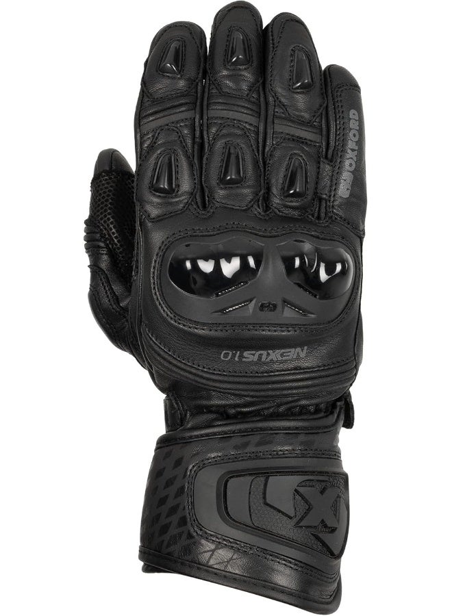 Oxford Oxford Nexus Men'S Leather Motorcycle Glove, Stealth Black, L - Image 1