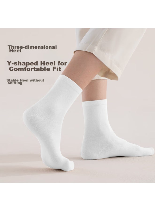 Sometimes, Disposable Compression Socks Are Compressed In Bulk. These White Mid-calf Travel Socks Are For Hotel Stays And Daily Use. 5 Pairs - Image 4