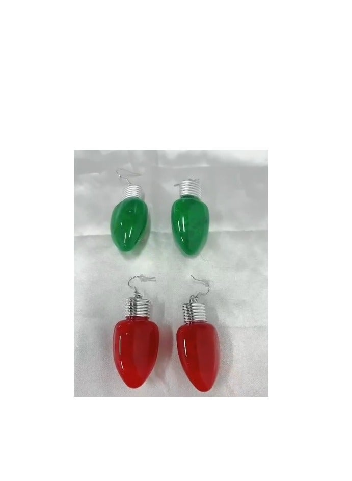 Najwa Fashion LED Light Bulb Dangle Drop Earrings Color Bulbs Light Up Dangling Charm Glow in The Dark  Earring Stud Cute Jewelry Christmas Festival Gifts for Women Teen Girls Hypoallergenic  - Image 4