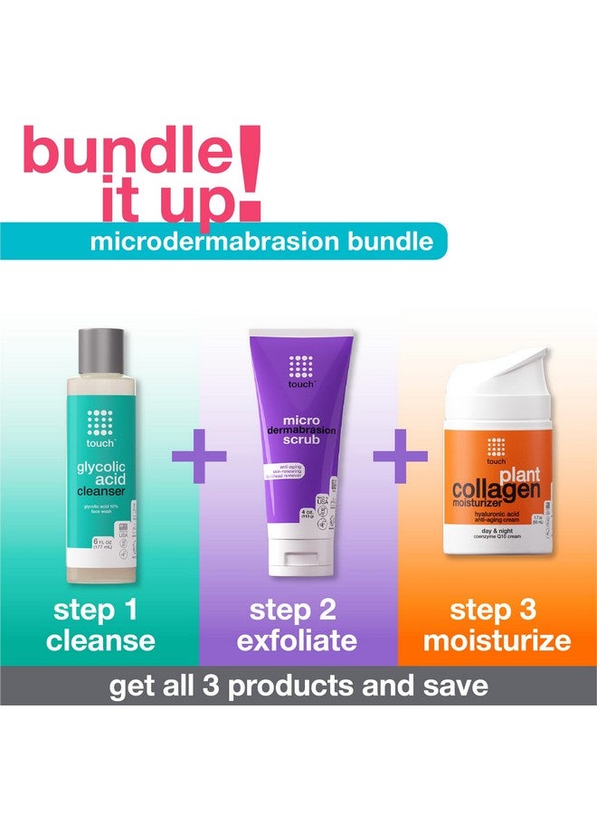 Touch Microdermabrasion Facial Scrub and Face Exfoliator - Exfoliating Face Scrub Polish Cream with Dermatologist Grade Crystals for Anti-Aging, Dullness, Wrinkles, and Pores - Large 4 Ounce Size - Image 5