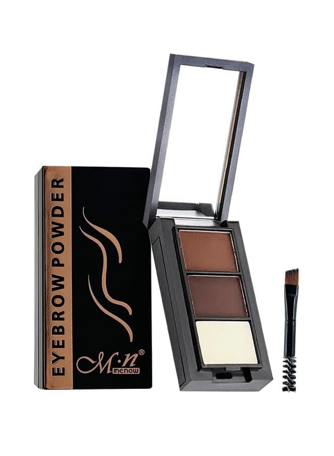 Menow Brown Eyebrow Pro Powder With Brush, Long-Wearing, 1.8g - Image 2