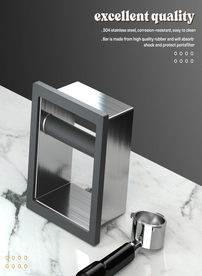 Bulipu Bottomless Coffee Knock Box, Stainless Steel Espresso Knock Box Chute for Coffee Grounds, Counter Mounted Knock Box, Open Bottom Countertop Knock Box for Commercial Coffee Shop Office Home - Image 4