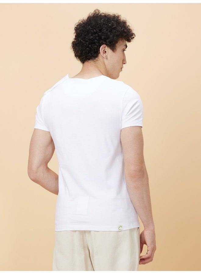 Being Human Mens White Round Neck Short Sleeve T-Shirt - Image 4