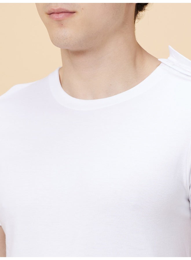 Being Human Mens White Round Neck Short Sleeve T-Shirt - Image 5
