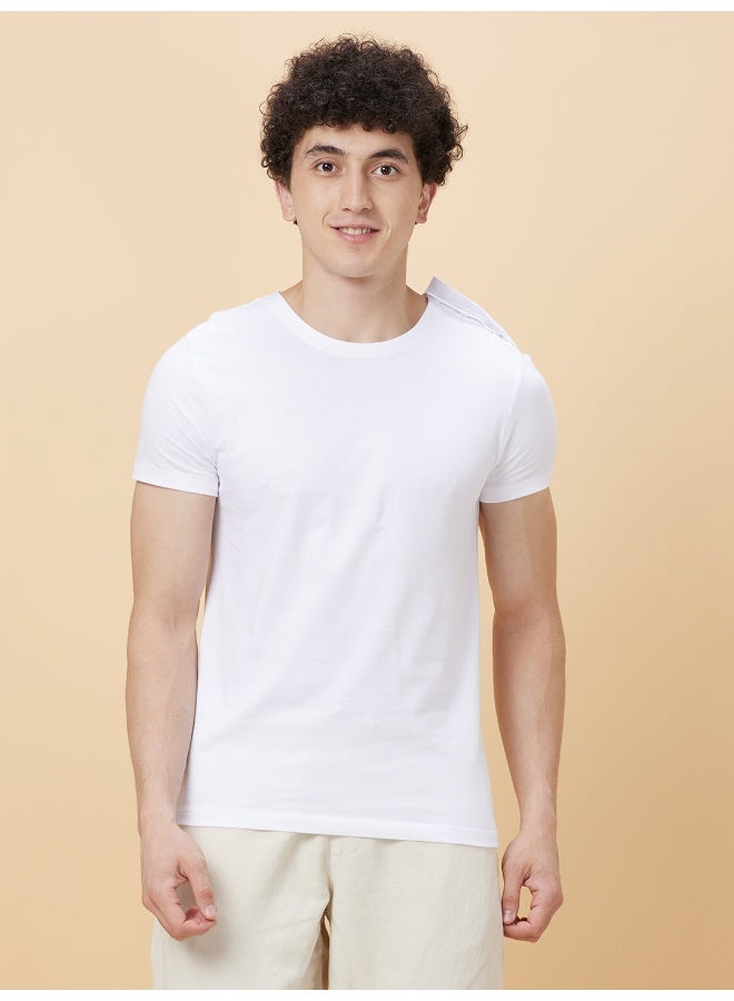 Being Human Mens White Round Neck Short Sleeve T-Shirt - Image 3