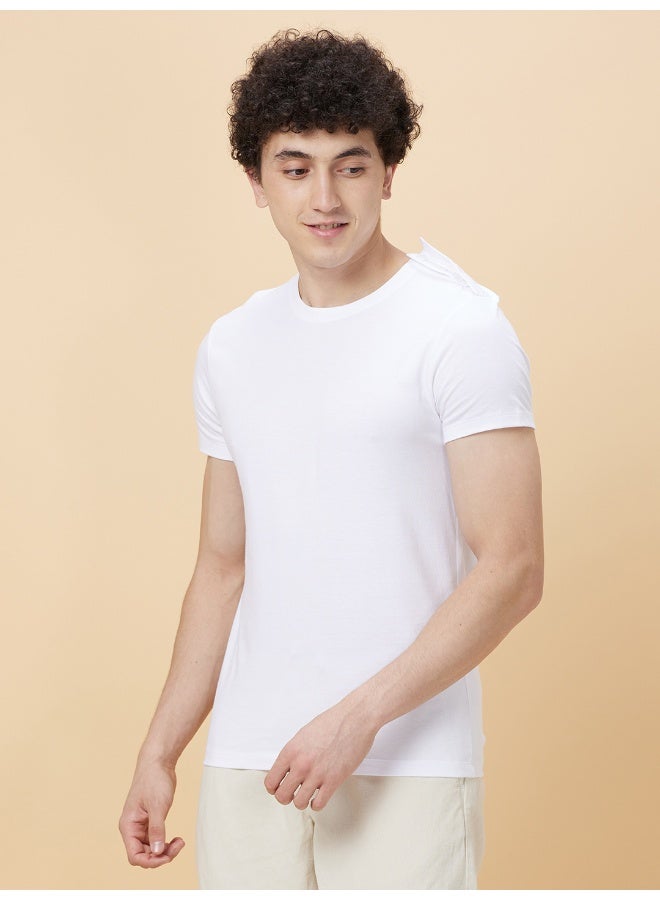 Being Human Mens White Round Neck Short Sleeve T-Shirt - Image 1