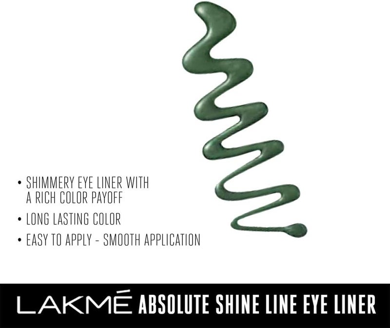 LAKME Absolute Shine Line Liquid Eye Liner, Sparkling  Olive - 4.5 ml - Image 4
