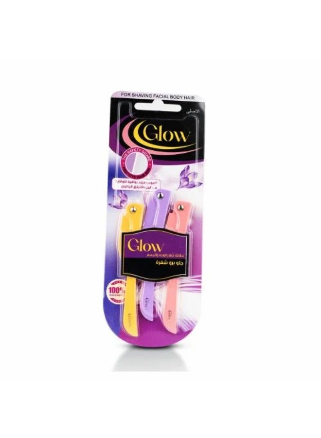 Glow 10 packs of Glow Women's Razor Blades for shaving facial and body hair (3 pieces per pack) - Image 2