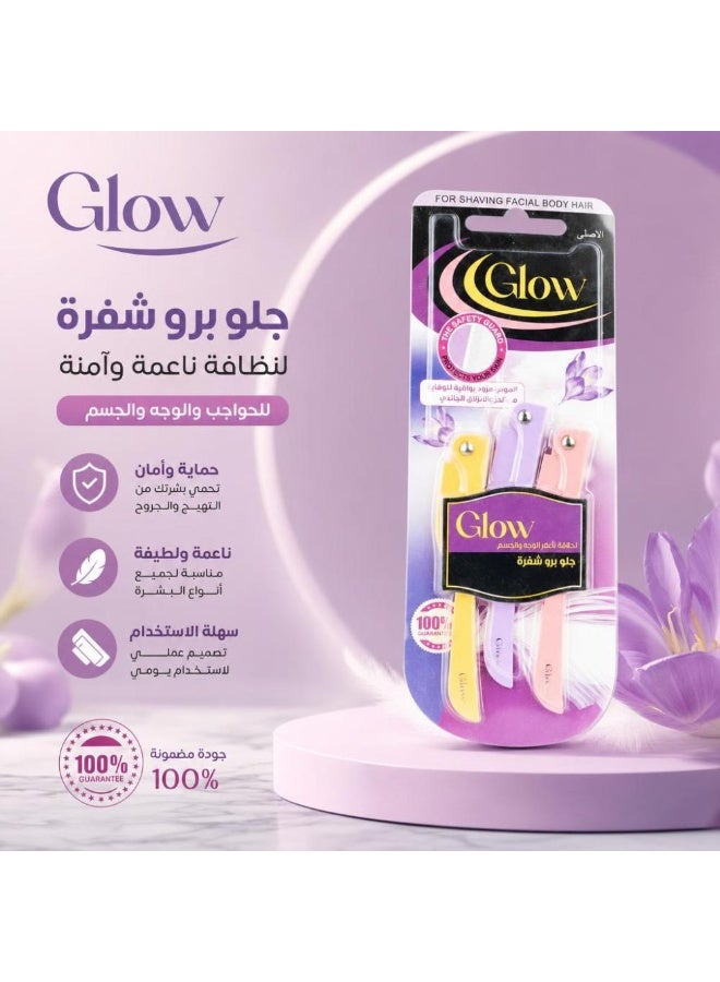 Glow 10 packs of Glow Women's Razor Blades for shaving facial and body hair (3 pieces per pack) - Image 3
