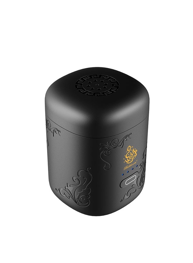 بخون مبخرة كهربائية صغيرة مع إضاءة عرض مبخرة عربية مبخرة محمولة قابلة لإعادة الشحن عبر USB مجموعة هدايا - Image 4