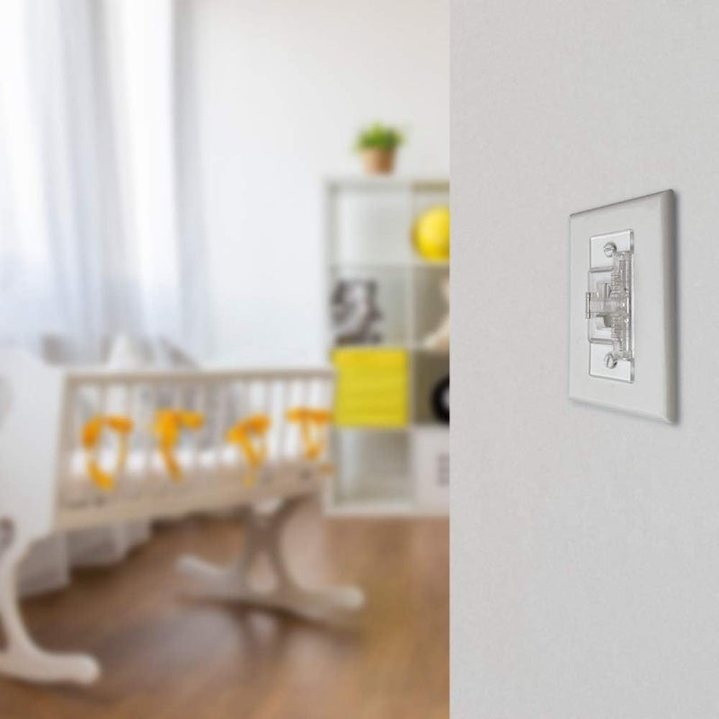 ILIVABLE Light Switch Guard, Child Proof Wall Switch Plate Protects Your Lights or Circuits from being Accidentally Turned On or Off by Children and Adults (Clear, 2 Pack) - Image 4